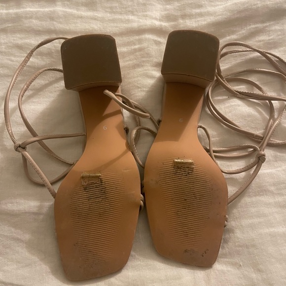 Faux Leather Lace Up Heeled Sandals size 9 women’s - Picture 6 of 6